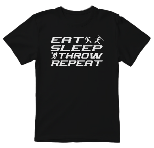 "EAT. SLEEP. THROW. REPEAT." Tee